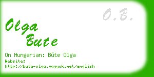 olga bute business card