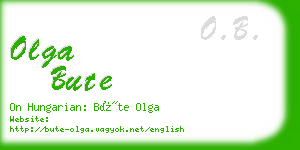 olga bute business card